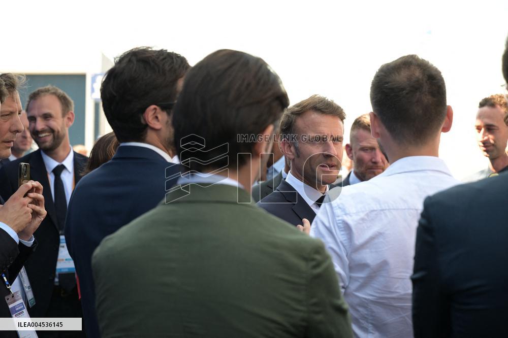 President Emmanuel Macron Visits the 55th Paris Air Show - Le Bourget