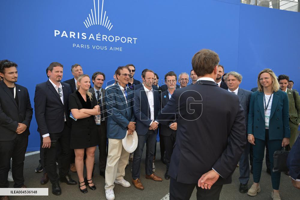 President Emmanuel Macron Visits the 55th Paris Air Show - Le Bourget