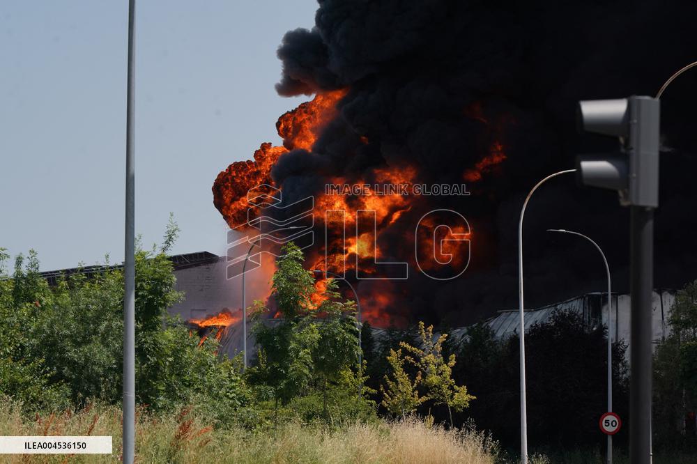Fire At LEA Factory - Spain