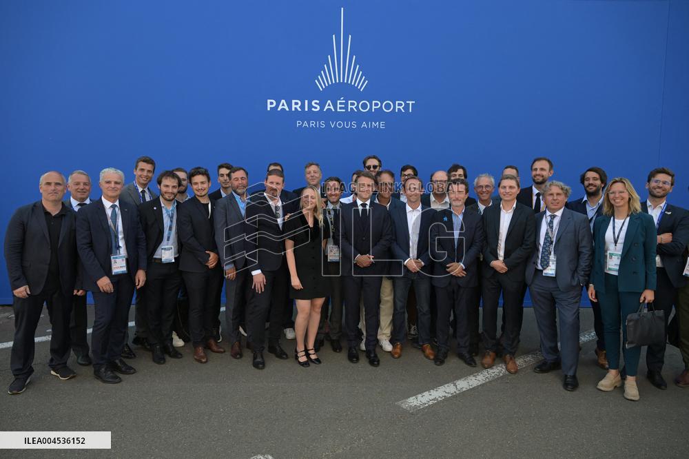 President Emmanuel Macron Visits the 55th Paris Air Show - Le Bourget