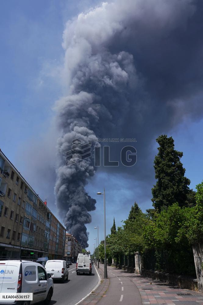 Fire At LEA Factory - Spain