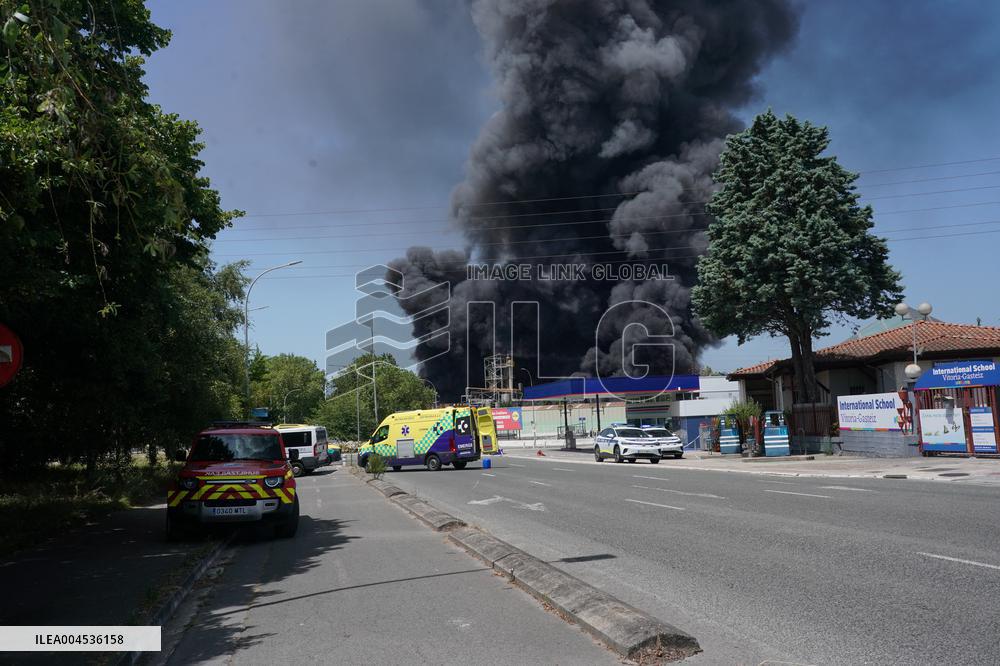 Fire At LEA Factory - Spain