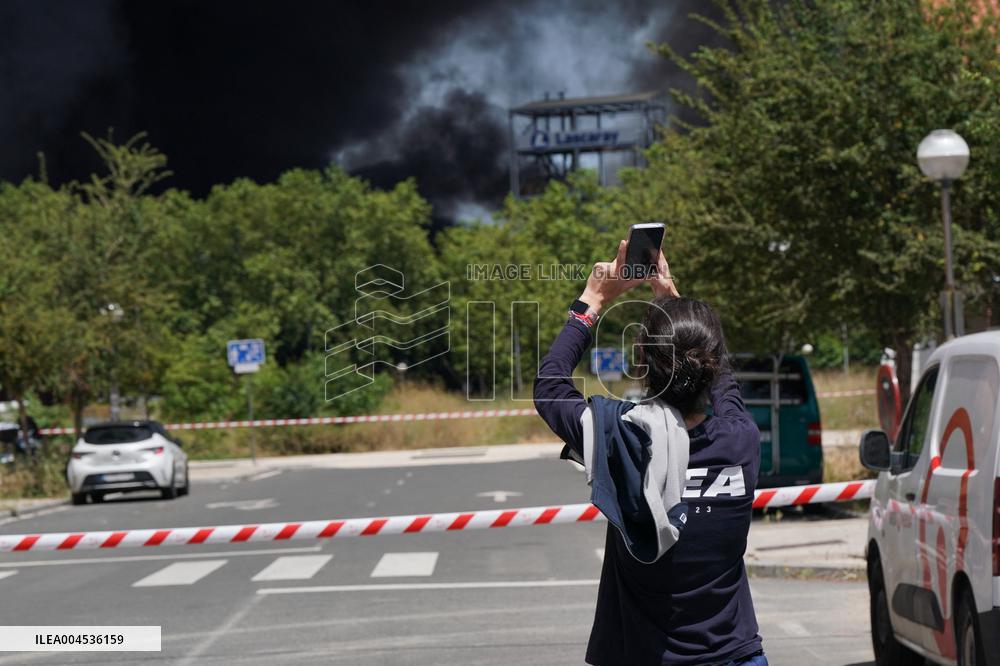 Fire At LEA Factory - Spain