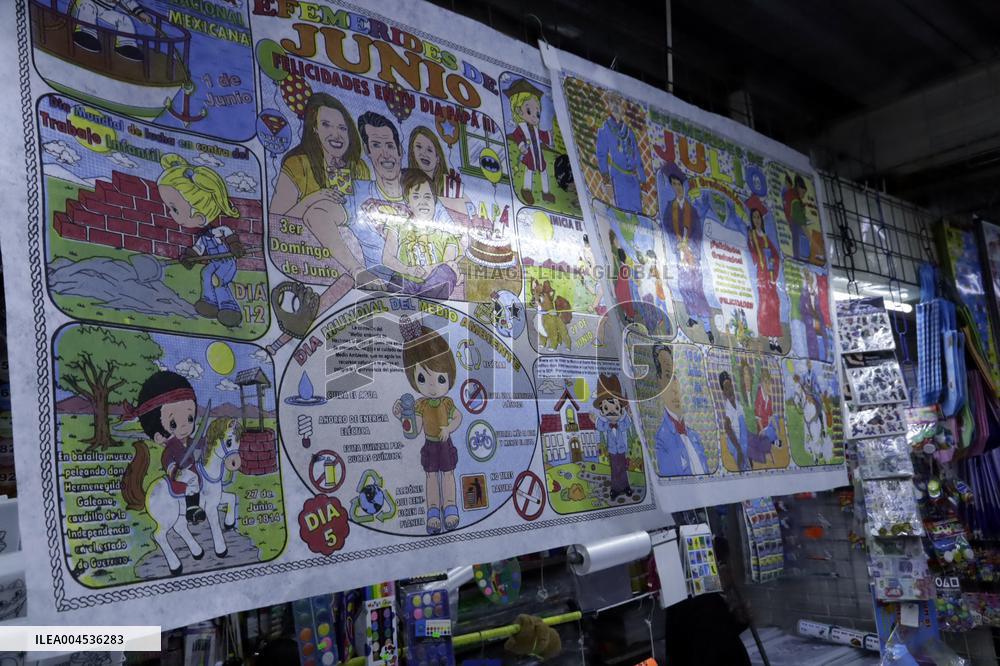 School Supplies Shop Illustrations - Mexico