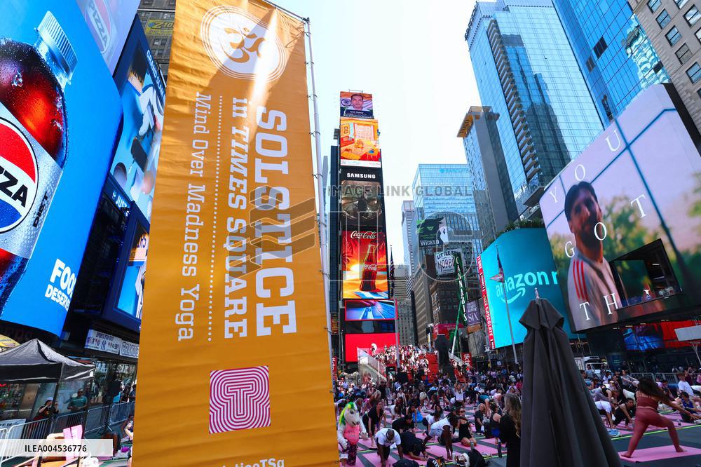 Solstice Yoga in Times Square - NYC