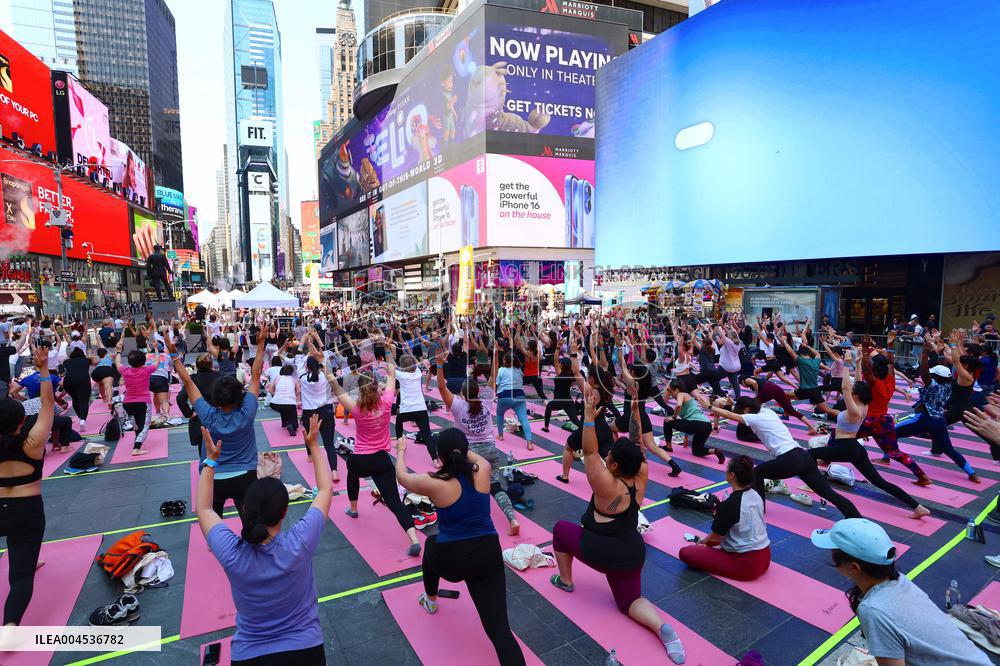 Solstice Yoga in Times Square - NYC