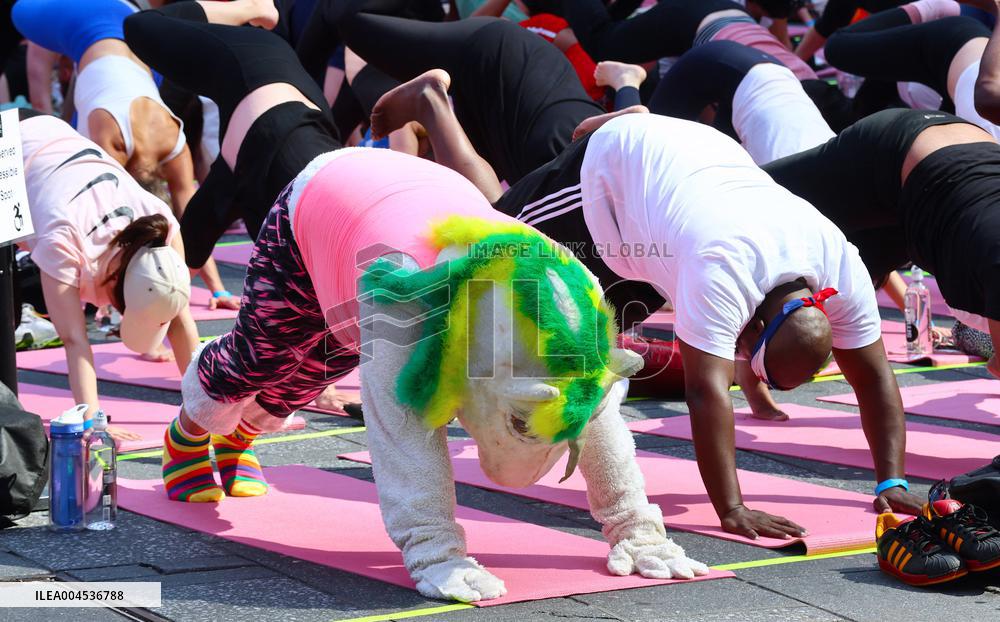 Solstice Yoga in Times Square - NYC