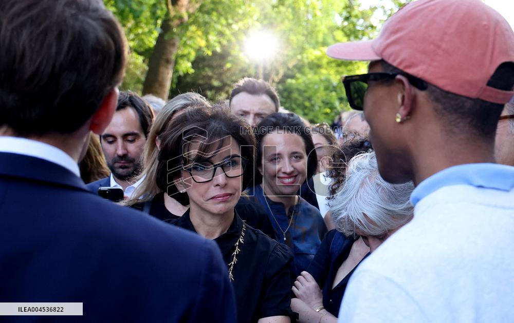 Emmanuel And Brigitte Macron Celebrate France Music Week - Paris