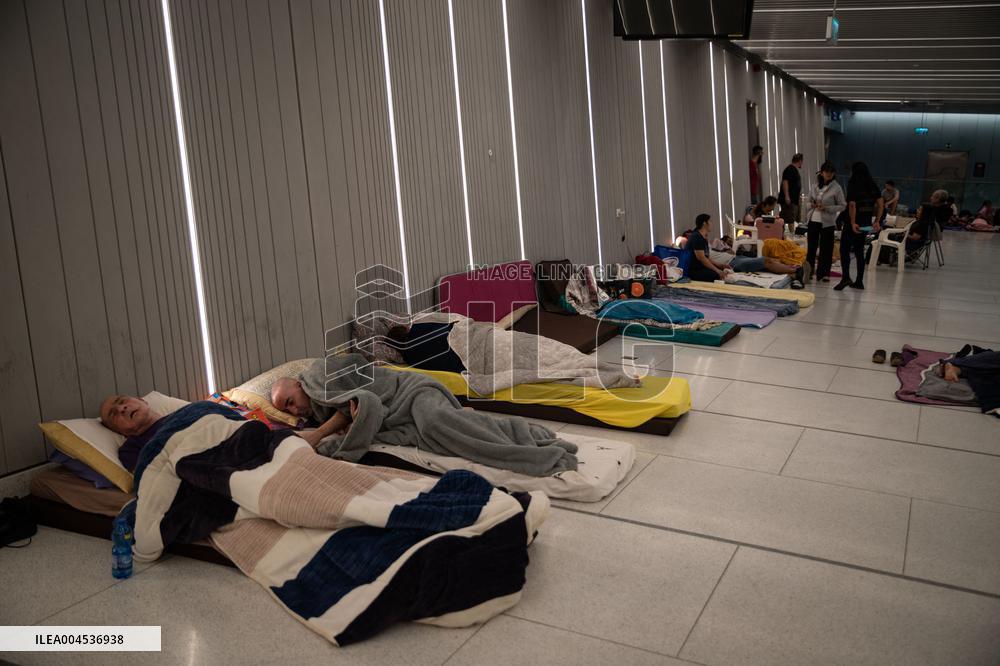 Missile Attack Shelter in Tel Aviv - Israel