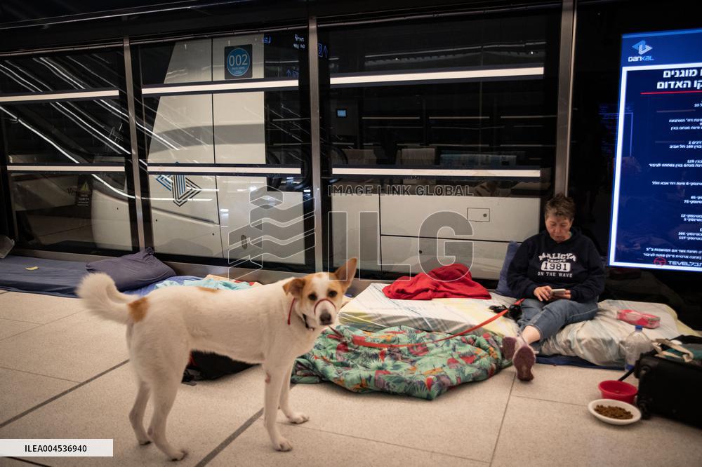Missile Attack Shelter in Tel Aviv - Israel