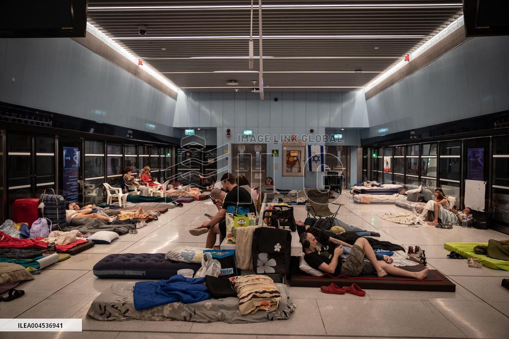 Missile Attack Shelter in Tel Aviv - Israel