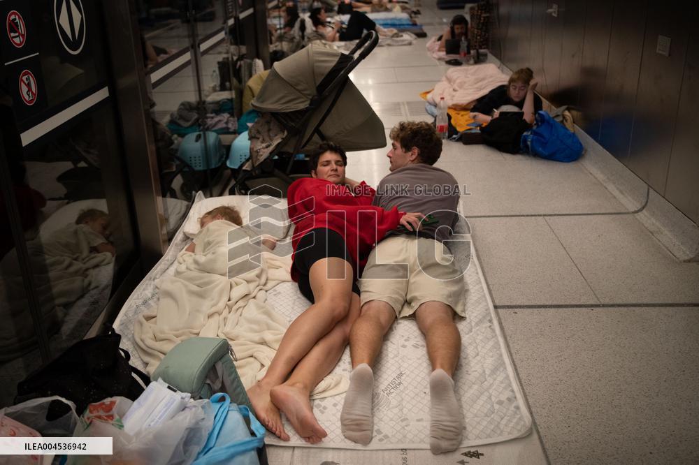 Missile Attack Shelter in Tel Aviv - Israel