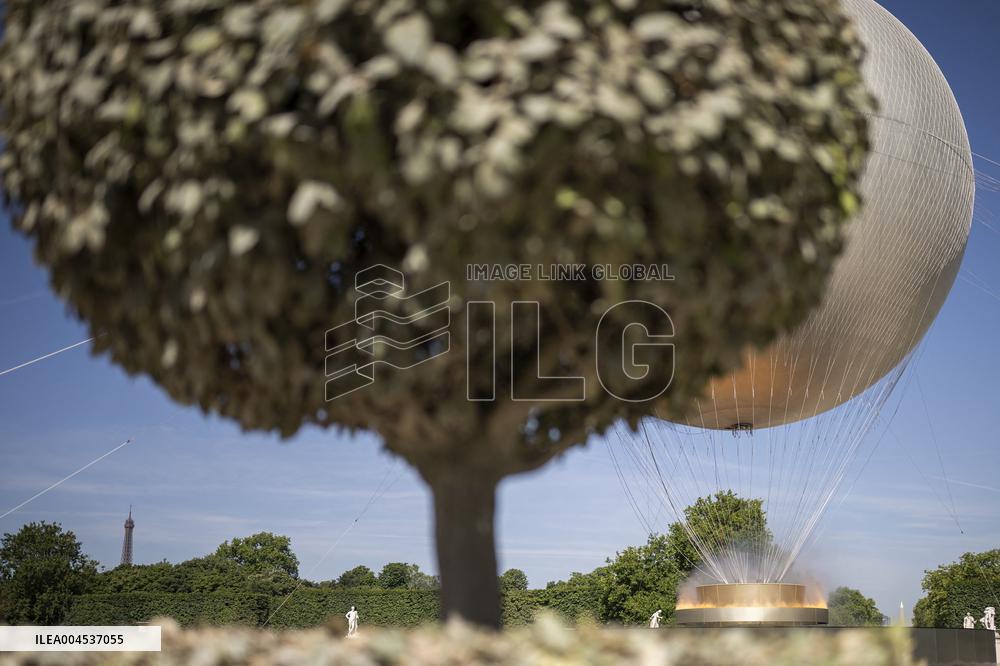 The Olympic Cauldron  at the Tuileries Garden - Paris