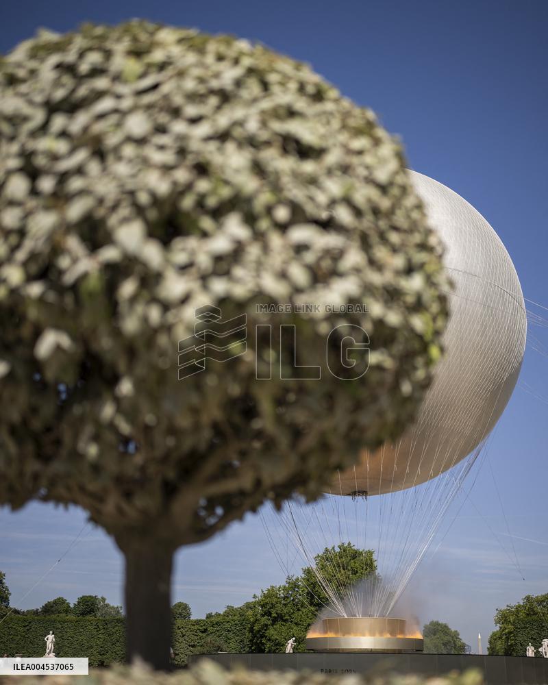 The Olympic Cauldron  at the Tuileries Garden - Paris