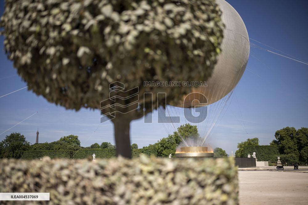 The Olympic Cauldron  at the Tuileries Garden - Paris