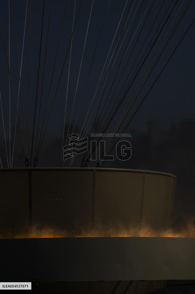 The Olympic Cauldron  at the Tuileries Garden - Paris