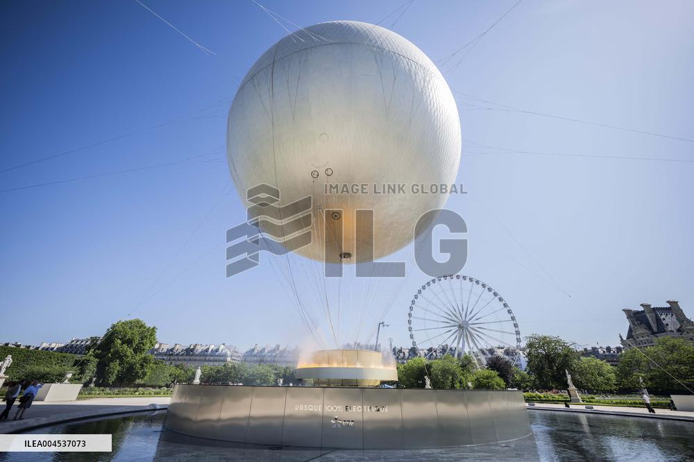 The Olympic Cauldron  at the Tuileries Garden - Paris