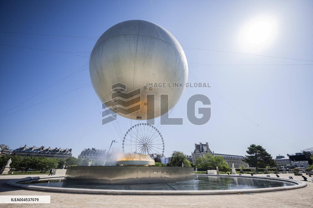 The Olympic Cauldron  at the Tuileries Garden - Paris