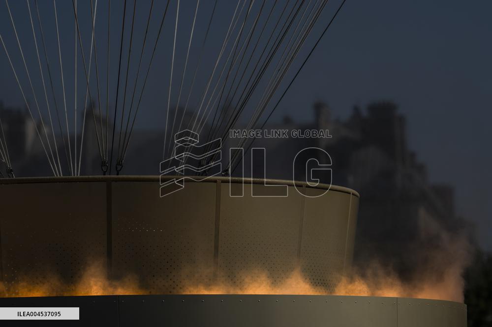 The Olympic Cauldron  at the Tuileries Garden - Paris