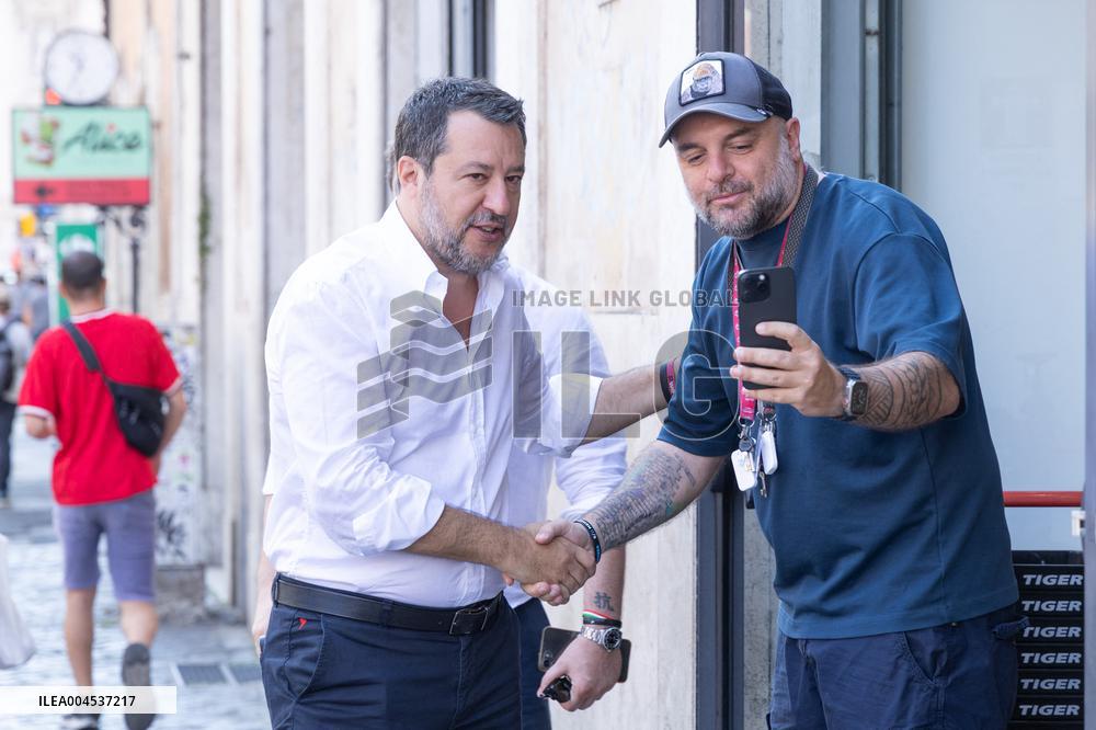 Salvini Promotes The Security Decree - Rome