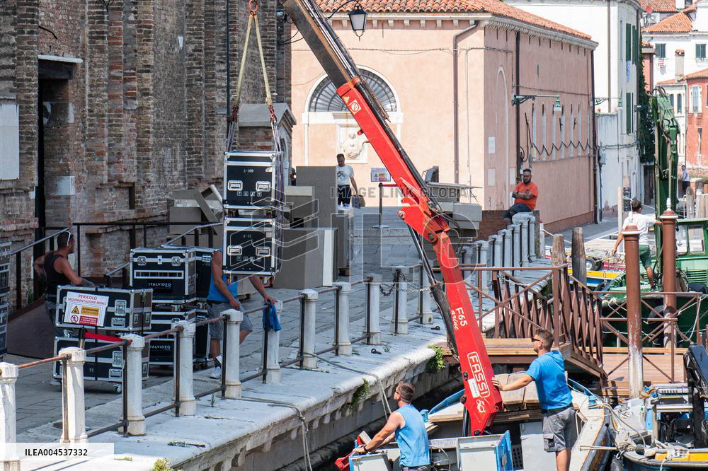 Preparations For The Bezos Wedding - Venice
