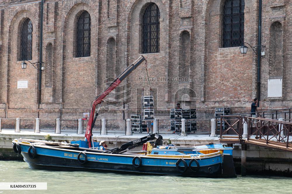 Preparations For The Bezos Wedding - Venice