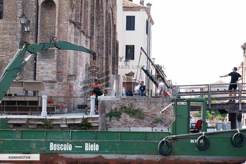Preparations For The Bezos Wedding - Venice