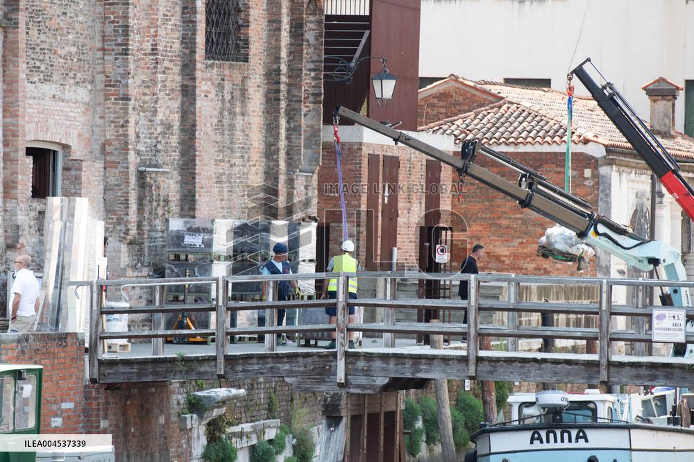 Preparations For The Bezos Wedding - Venice