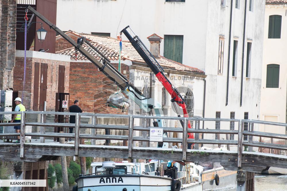Preparations For The Bezos Wedding - Venice