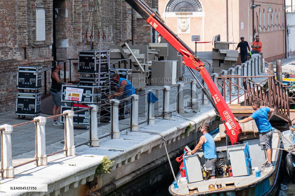 Preparations For The Bezos Wedding - Venice