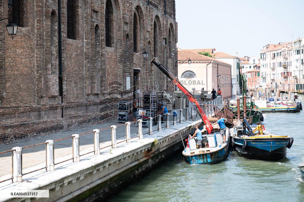 Preparations For The Bezos Wedding - Venice