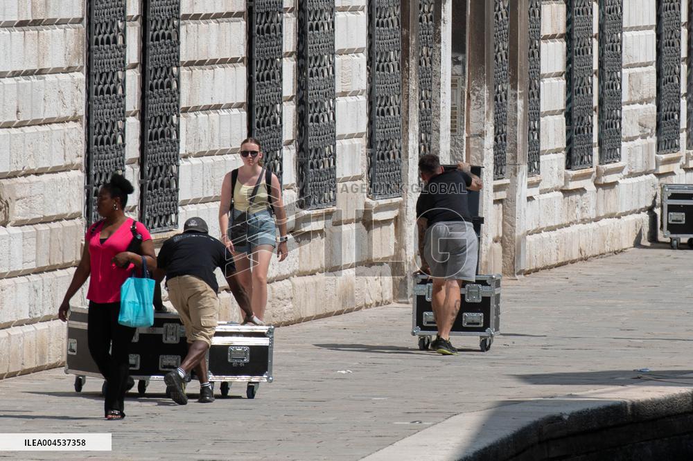 Preparations For The Bezos Wedding - Venice