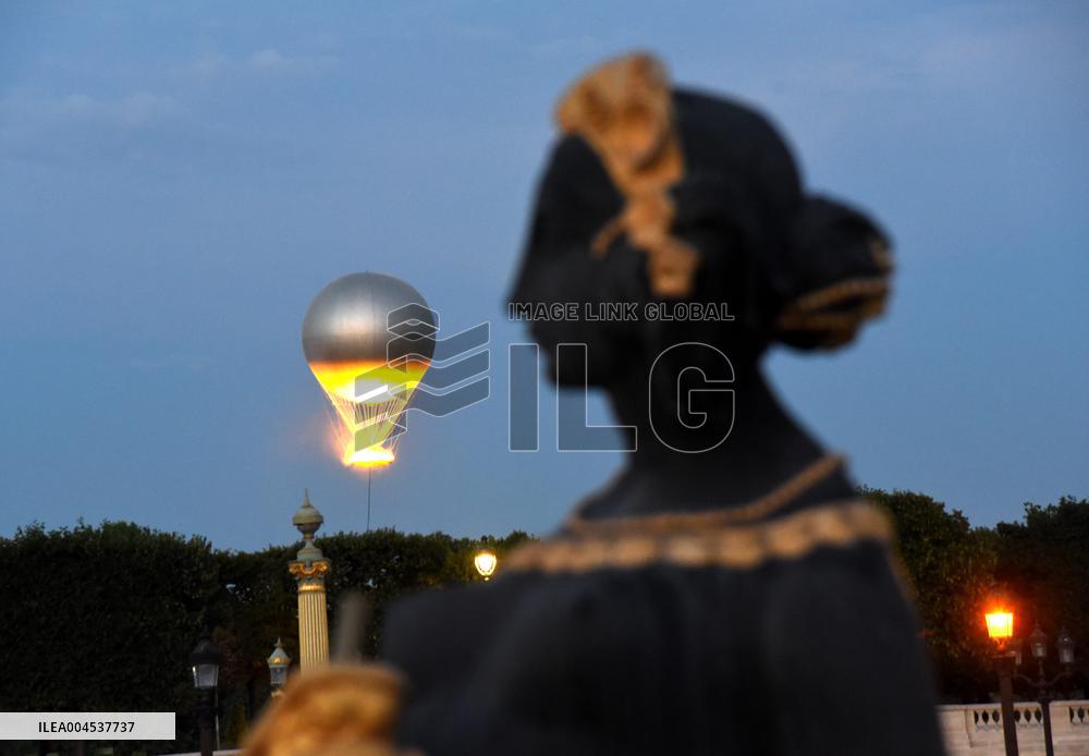 The Olympic Cauldron At The Tuileries Garden - Paris