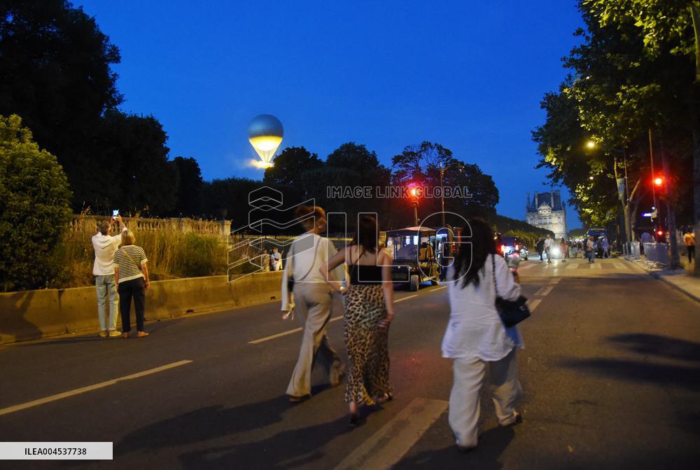 The Olympic Cauldron At The Tuileries Garden - Paris