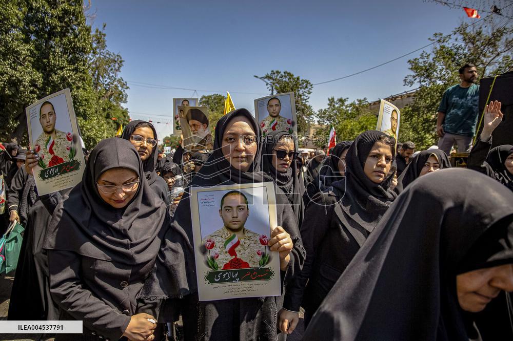 Funeral for Iranians Killed by Israel - Qazvin