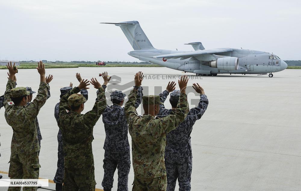 ASDF plane departs for Djibouti