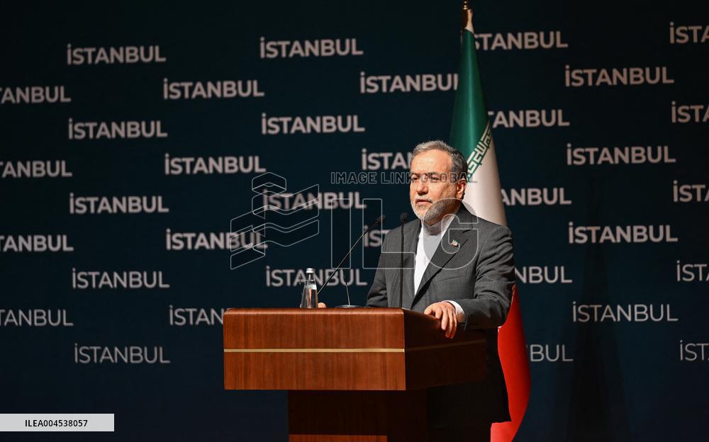 Iranian Foreign Minister Holds a press conference in Istanbul - Turkiye