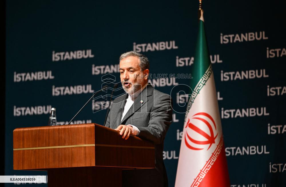 Iranian Foreign Minister Holds a press conference in Istanbul - Turkiye