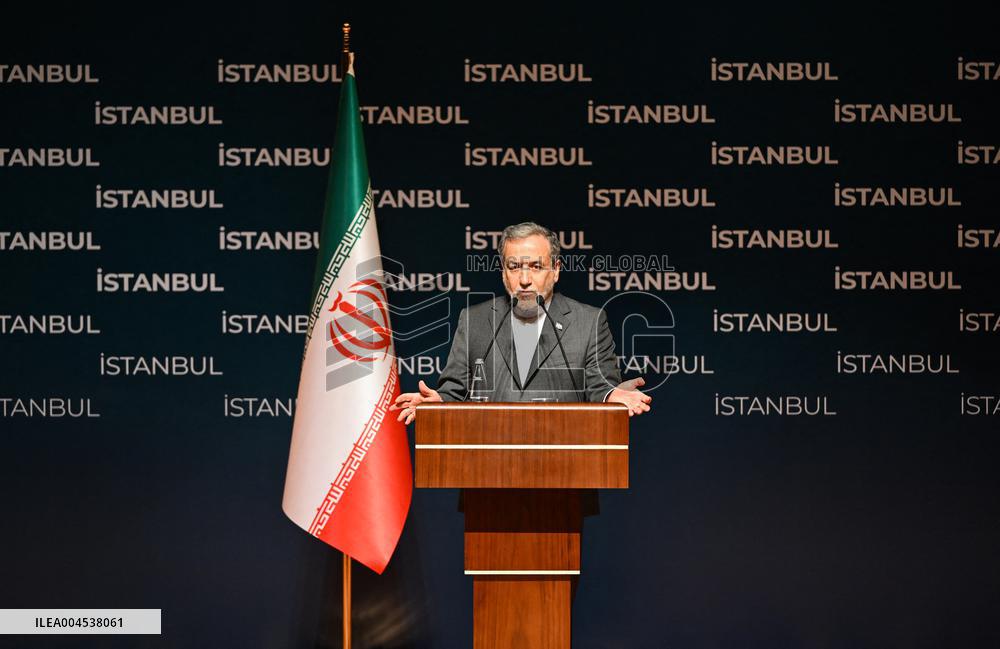 Iranian Foreign Minister Holds a press conference in Istanbul - Turkiye
