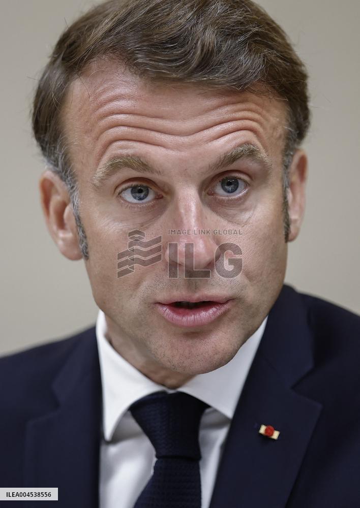 French President Emmanuel Macron Attends A National Security Meeting - Paris