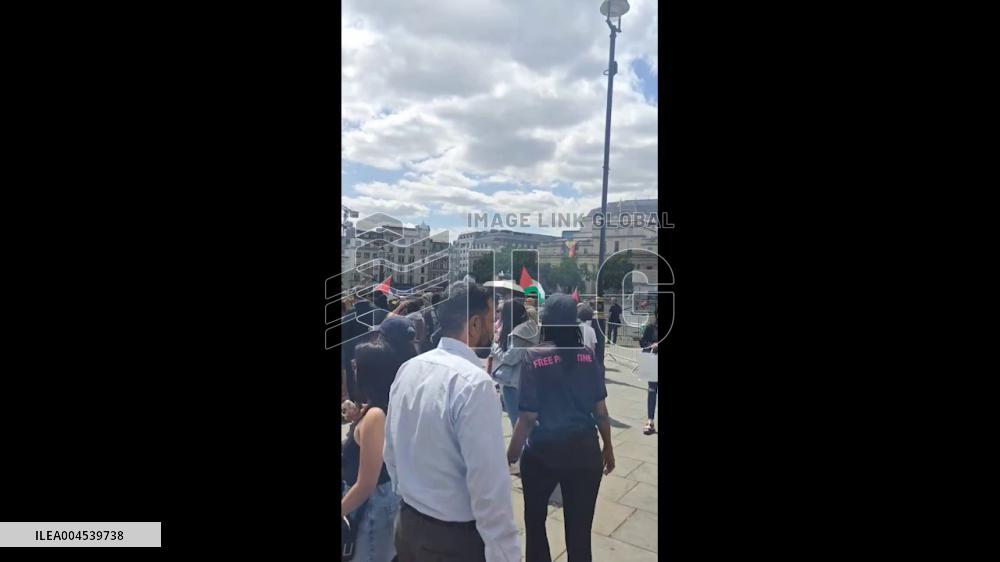 UK: ‘Palestine Action’ Supporters Rally at Trafalgar Square After Protest Ban