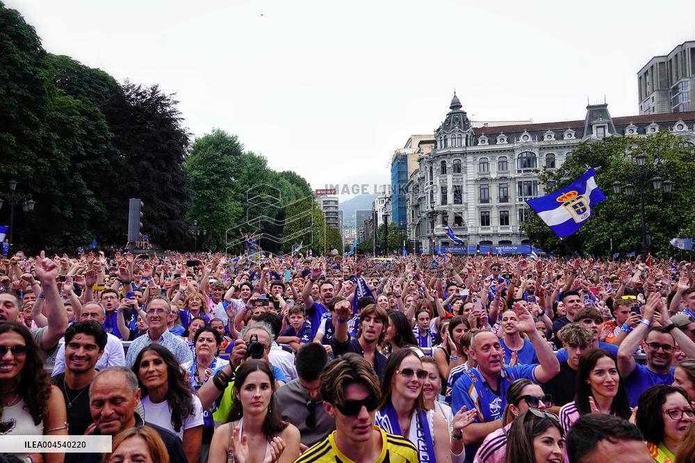 Real Oviedo Celebrates Promotion to the First Division - Spain