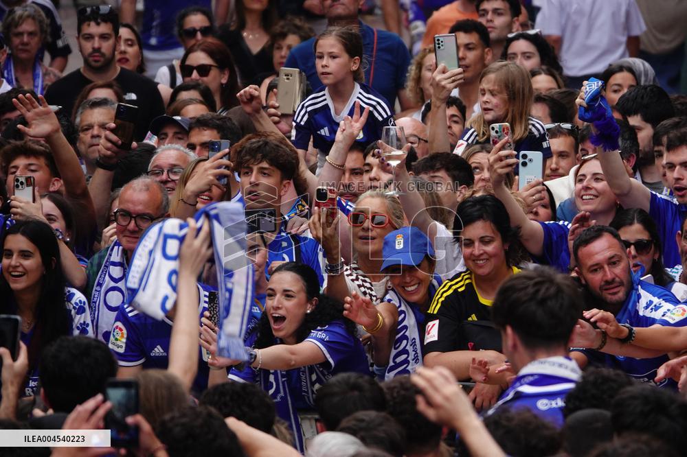 Real Oviedo Celebrates Promotion to the First Division - Spain