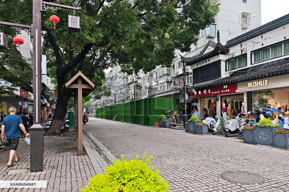 Rainstorm Damages Storefronts in Shanghai
