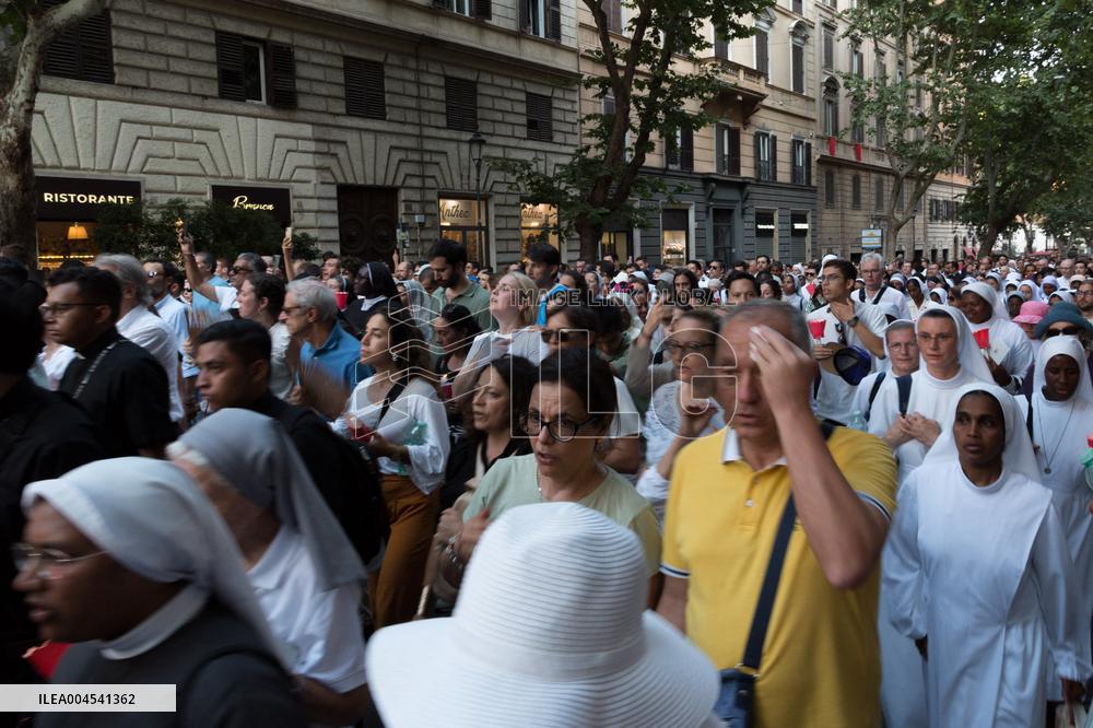 Leo XIV Leads A Procession To St. Mary Major Basilica - Italy