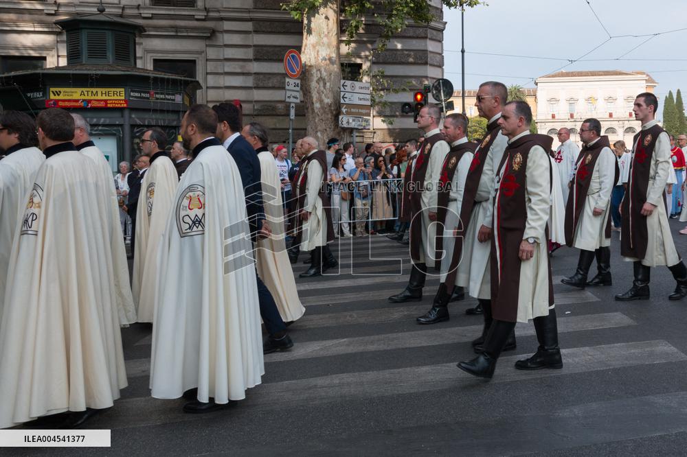 Leo XIV Leads A Procession To St. Mary Major Basilica - Italy