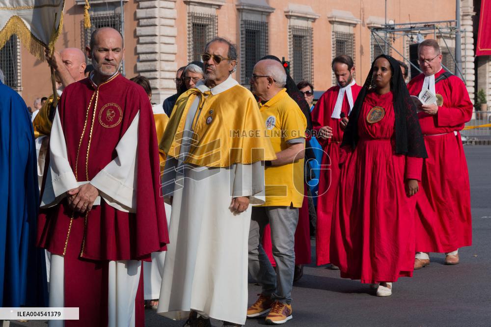 Leo XIV Leads A Procession To St. Mary Major Basilica - Italy