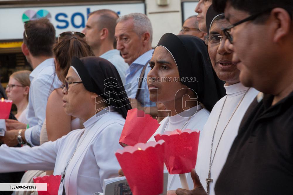Leo XIV Leads A Procession To St. Mary Major Basilica - Italy