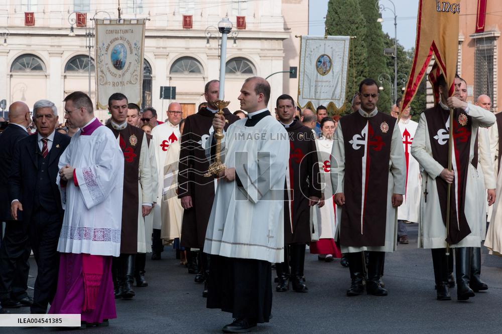 Leo XIV Leads A Procession To St. Mary Major Basilica - Italy