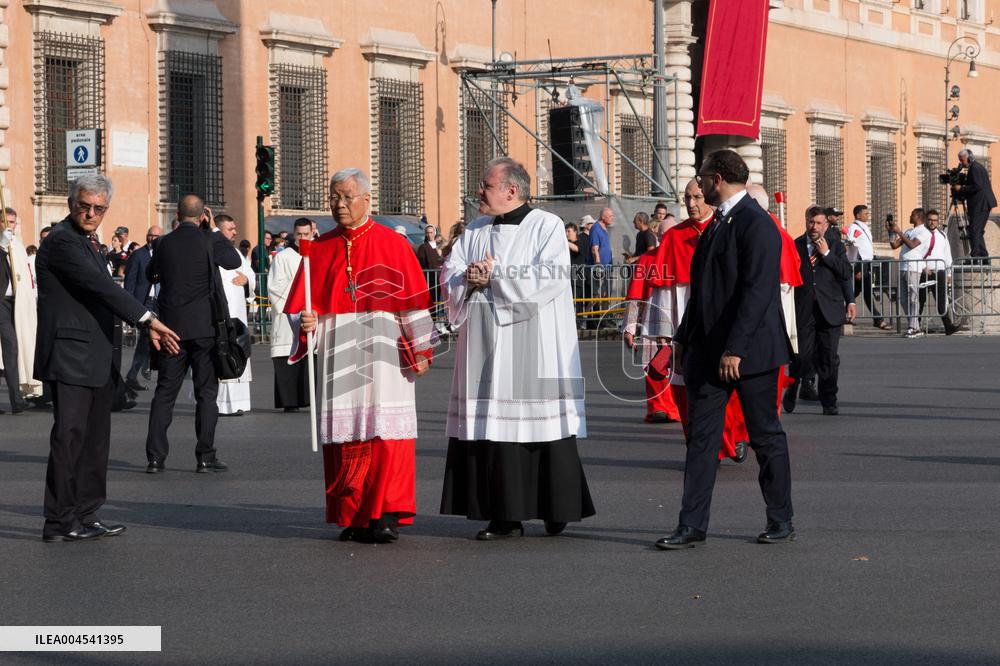 Leo XIV Leads A Procession To St. Mary Major Basilica - Italy